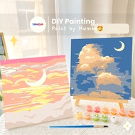 Tokotab - Paint By Number Canvas 20x20cm DIY Canvas Painting Kit Painting Kit Set With Canvas