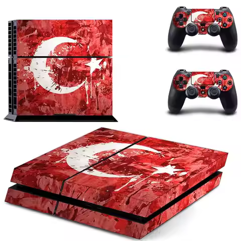 Turkey National Flag PS4 Sticker Play station 4 Skin PS 4 Sticker Decal Cover For PlayStation 4 PS4 