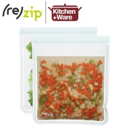 Rezip Eco-friendly Lay-Flat Gallon Leakproof Reusable Storage Bag 2-Pack