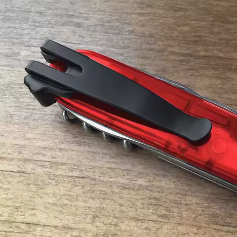 With Screw Stainless Steel Knife Deep Carry Pocket Clip Back Clamp for 91MM Victorinox Swiss Army DI