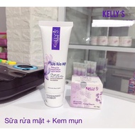 ComBo Kem mụn và sữa rửa mặt sạch mụn kelly’s (12g + 50g)