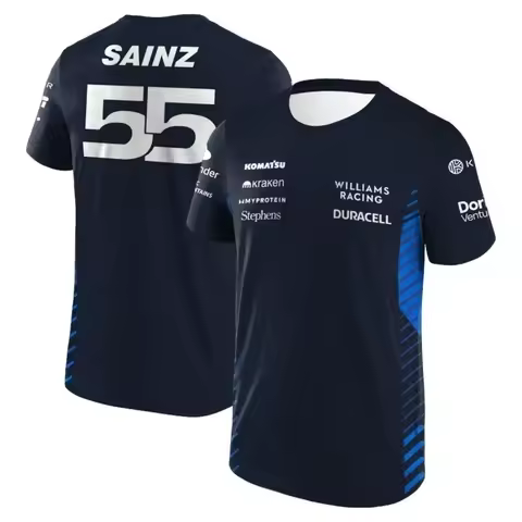 T-shirt Unisex Casual Sports Round Neck Top for F1 Fans Collection
