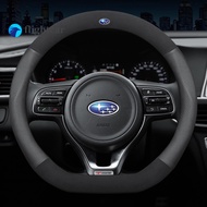 flightcar Car Steering Wheel Cover Leather For Subaru BRZ Forester XV Impreza Levorg WRX STi 2018 2019 2020 2021 Auto Breathable Styling Accessories