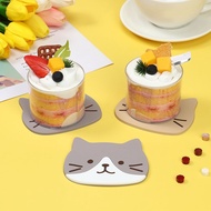 [อบอุ่น Homie] ใหม่แมวรูปร่างซิลิโคนเสื่อชาลื่นจานรองแก้วเครื่องดื่มร้อนผู้ถือฉนวนกันความร้อนอุปกรณ์ครัว