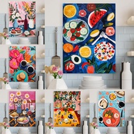 Drofe,Kitchen Decor Paint by Numbers With Frame Home Decor Canvas Painting by Number,Acrylic paint