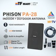 TFMART Phison 180 Miles PA-28 MYTV Antena Indoor & Outdoor HDTV Digital Indoor Antenna Decoder Anten