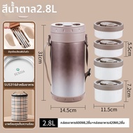 กล่องอาหารกลางวันกันความร้อน สแตนเลส 304