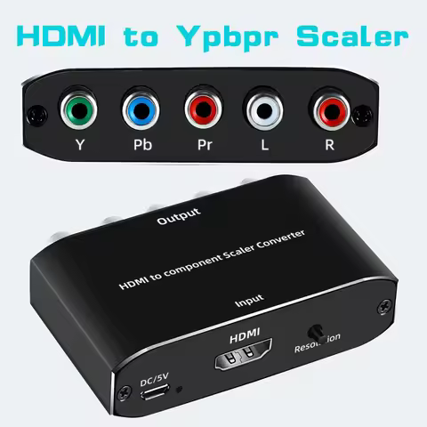 HDMI to Component Converter with Scaling HDMI to Ypbpr Scaler converter HDMI in to Ypbpr component V