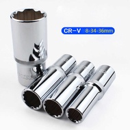 Torx Deep Socket Head 1/2" Square Drive Mirror Rustproof Torx Key 12-point Socket Bit Ratchet Wrenc