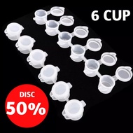 MIGU paint cup 3ml (1 strip 6 cups) Plastic Paint Pot 3ml Paint Pot Acrylic Paint Pot Renteng Paint 