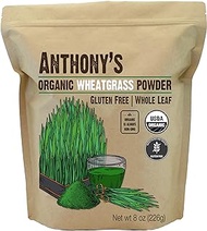 Anthony's Organic Wheatgrass Powder, 8 oz, Grown in USA, Whole Leaf, Gluten Free, Non GMO