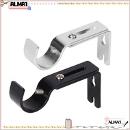 ALMA Curtain Rod Holder, Hardware Metal Curtain Rod Brackets,  Adjustable Hanger for 1 Inch Rod Home Window Curtain Rod Support for Wall