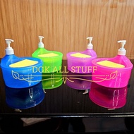 Bowl and Basin Dispenser Container with Liquid Dishwashing Soap Pump Round Sponge 1000ML 1000 ML 1 L