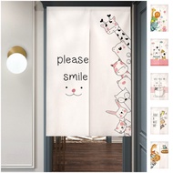 Cute Cartoon Door Curtain for Kid Bedroom Partition Room Curtain Velcro Tape No Nail Long Doorway Curtain Self Adhesive Cute Curtain