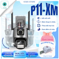 P11-XM outdoor wifi Camera with 2 eyes and 2 4x optical zoom frames