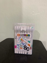 Bút màu Acrylic Marker 80/100/120 màu cao cấp màu sắc tươi sáng - đầu bút tròn No. 9131