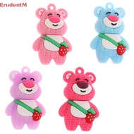 [ErudentM] 1Pc Lotso Ch DIY Cartoon Strawberry Bear Doll Keychain Pendant Keyring Jewelry Finding Crafts Making Desktop Decor [NEW]