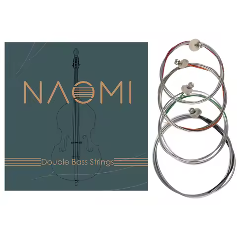 NAOMI 4pcs/set Upright Bass Strings Double Bass Strings 4/4 3/4 1/2 1/4 1/8 Size G D A E Contrabass 
