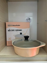 NỒI ĐÚC MEN GỐM GREEN COOK 22 cm