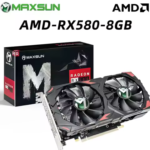 MAXSUN AMD RX 580 8GB 2048SP 8Pin Placa De Video Gaming Graphics Card GDDR5 256Bit Radeon GPU deskto