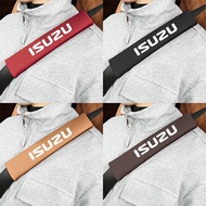 2Pcs Car Safety Belts Shoulder Pad Leather Seat Belt Cover For Isuzu DMAX MUX