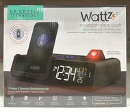 美兒小舖COSTCO好市多代購～La Crosse Wattz 2.0 多功能無線充電投影鬧鐘(1入)