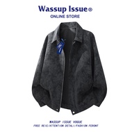WASSUP ISSUE | American Vintage Solid Color Casual Dapper Loose Turn-Down Collar Jacket