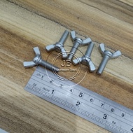 Butterfly Bolt Wing Bolt Ear M6x20 M6 x 20 Baud 10 Length 2cm Butterfly White Galvanized 6x20 6 x 20