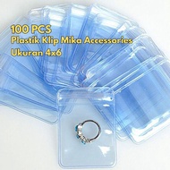 100pcs Plastic Clips BR277 Clip Accessories Plastic 4x6 Gems Thick Mica Size
