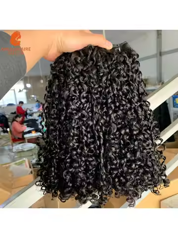 3B3C Burmese Pixie Curly Hair Bundles Virgin Human Hair Burmese Vietnamese Raw Human Hair Extensions