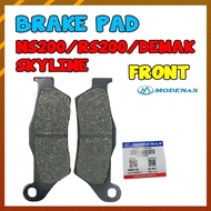 MODENAS PULSAR200 PULSAR NS200 RS200 DEMAK SKYLINE FRONT DISC BRAKE PAD 0 DISC PAD DEPAN BREK KULIT