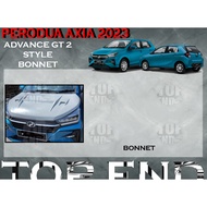 PERODUA AXIA 2023 BODYKIT AXIA MUGEN SPOILER/ADVANCE GT2 BONNET/AXIA MUGEN ADVANCE BONNET/AXIA OE RA