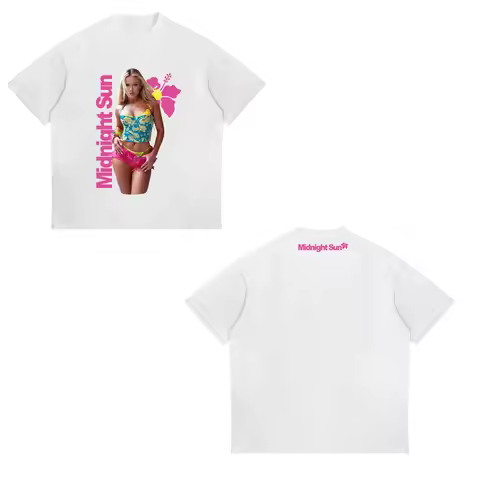Sweden Singer Zara Larsson Midnight Sun Tour Commemorative T-Shirt Oversized Men's and Women's Cotto