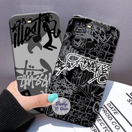 [FLUFFYCASE] Oppo A5s Case A7 A12 A11K F9 REALME 2 PRO A3S A1K Dark Metal Wallpaper MotifRealme C2 -