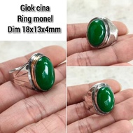 CHINESE JADE MEN'S RING WHITE ALPACARing Cincin Lelaki Cincin Titanium Cincin Silver Lelaki Silver 9