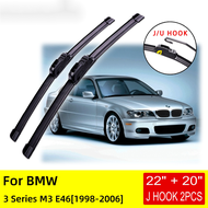 ใบปัดน้ำฝนรถยนต์สำหรับ BMW 3ชุด E46 M3 1998 1999 2000 2001 2002 2003 2004 2005 2006ใบมีดปัดน้ำฝนด้าน