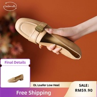 [Miss Cinderella]OL Style Low Heels Chunky Loafers