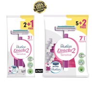 Schick Intuition Exacta 2 Women Sensitive 3 pieces | 7 pieces Disposable Shaver Razor Pencukur Pakai