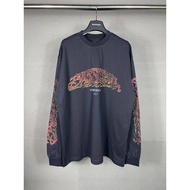 AAA+2024 Latest Flame Graffiti Spray Printed Long Sleeve Shirt