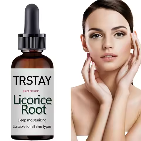 TRSTAY Licorice Root Face Serum Anti-acnes Minimizes Pores Skin Care Facial Essential Anti-Inflammat