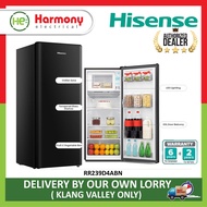 (FREE INSTALL KLANG VALLEY)  HISENSE RR239D4ABN Single Door Refrigerator 205L Fridge Peti Sejuk 1 Pintu 单门冰箱 (Delivered By Seller - Klang Valley Only)