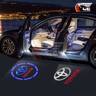 2/4Pcs Led Car Door Welcome Light Logo Projector Lamp For Toyota Camry Alphard Harrier Wish Vios Alt