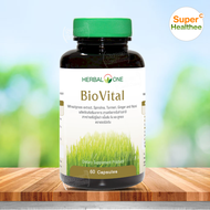 Herbal one bio-vital 60 แคปซูล เฮอร์บัล วัน สารสกัดจากต้นข้าวสาลีอ่อน จาก อ้วยอันโอสถ