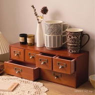 Tidy-up Cabinet Office Cosmetics Wooden Drawer Desk Storage Box Shelf Stationery Sundries Desktop Lo