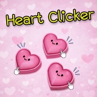Heart Fidget Clicker 3D Print Pink Shape Keychain