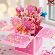 MALCOLM1 Pop-Up Greeting Cards, Best Wishes Cartoon Butterfly 3D Birthday Card, Festive With Envelop