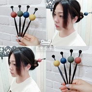 F.R.O.G.S F0545 Japanese Simple Style Ball Popular Styling Bridal Coil Hair Fork Comb Hairpin Step S