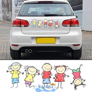 KAREN Car Sticker Boy Girl Cartoon Children Lovely Family