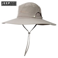 JEEP SPIRIT 1941 ESTD UV Protection Bucket Hat Male Female Breathable Bucket Hat Solid Color Beach S