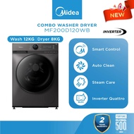 Midea MF200D120WB 12KG/8KG 2 In 1 Inverter Washer Dryer / Combo Washer Dryer / Washer / Dryer